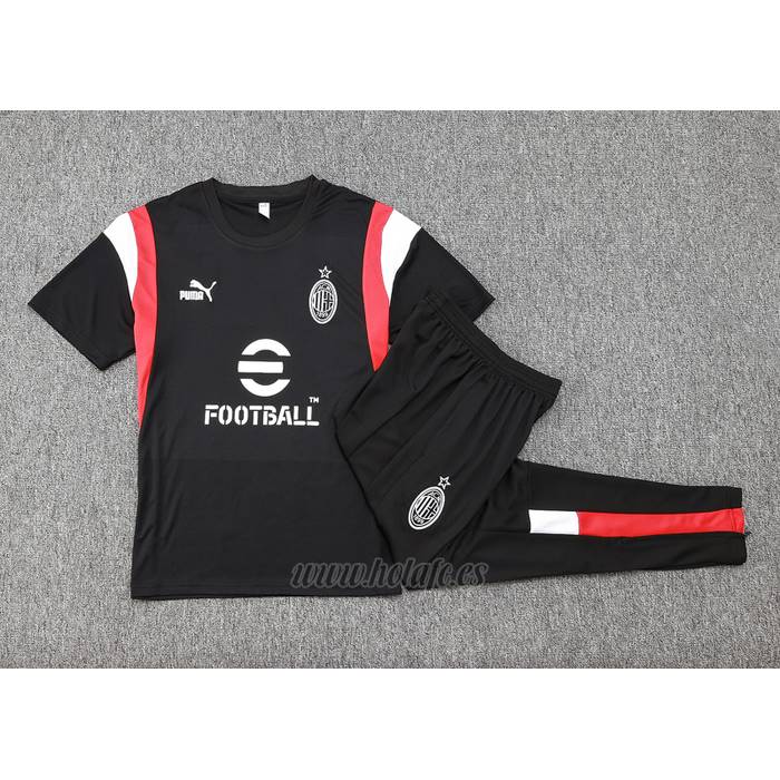 Chandal del AC Milan Manga Corta 2023-2024 Negro